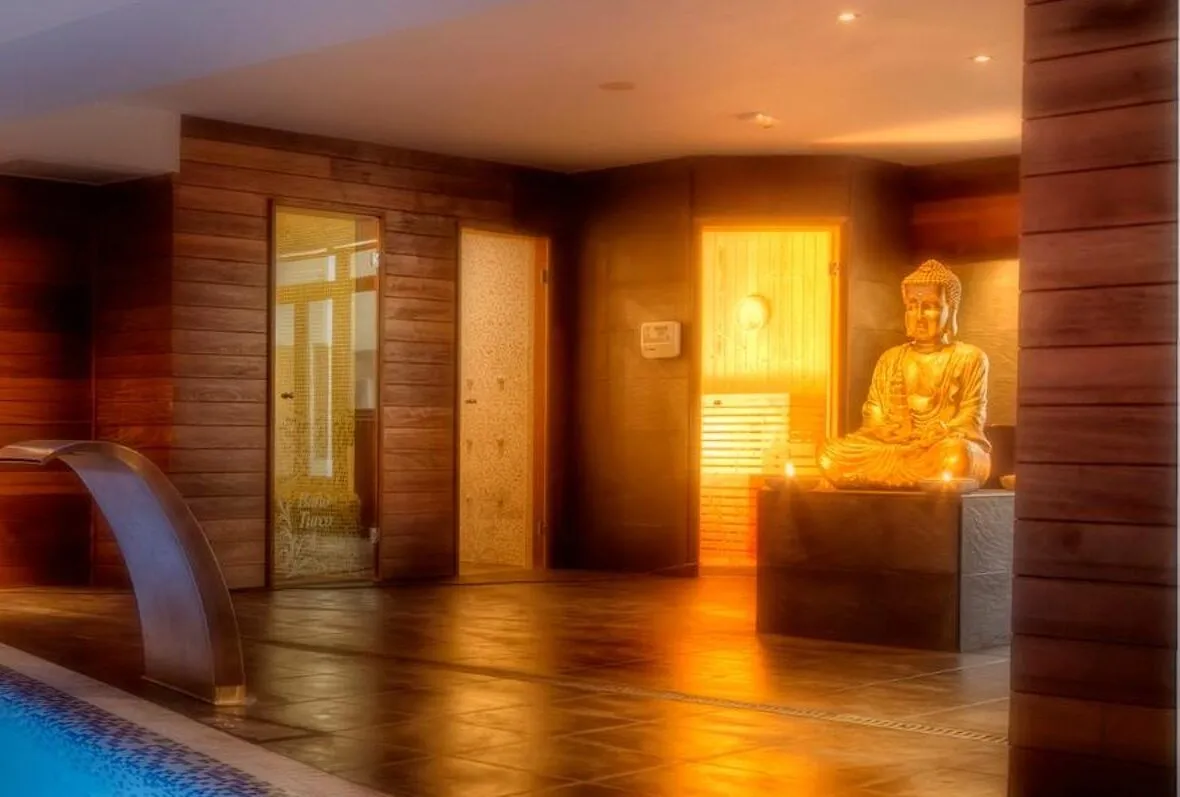 Sauna con un Buda Hotel Playa Ribera Sauna con un Buda Hotel Playa Ribera